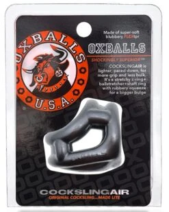 Oxballs Soldes -Oxballs Soldes ballstretcher souple cocksling air gris 1