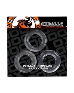 Oxballs Lot De 3 Cockrings Willy Rings Transparents
